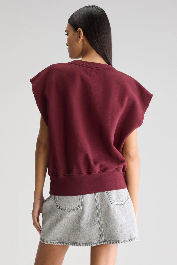 Bellerose Sweat Sans Manches Bordeaux Pour Femmes