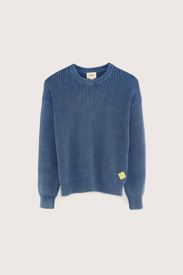 Bellerose Sweatshirt à Col Rond Bleu Pour Garçons