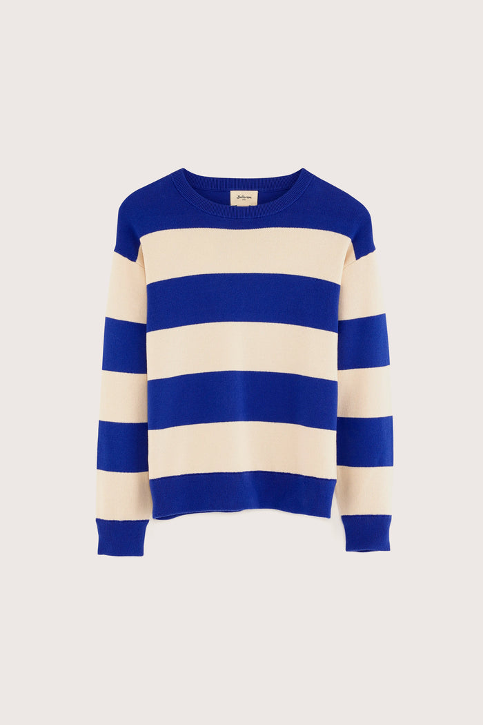 Bellerose Sweatshirt à Col Rond Rayé Pour Garçons