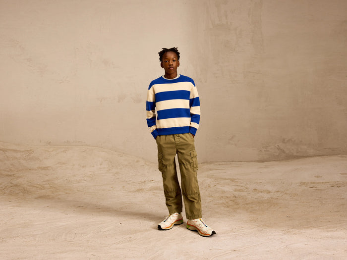 Bellerose Sweatshirt à col rond rayé pour garçons