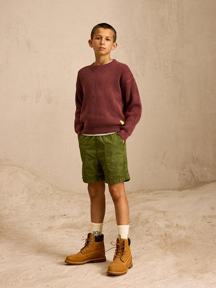 Bellerose Sweatshirt à Col Rond Rouge Pour Garçons