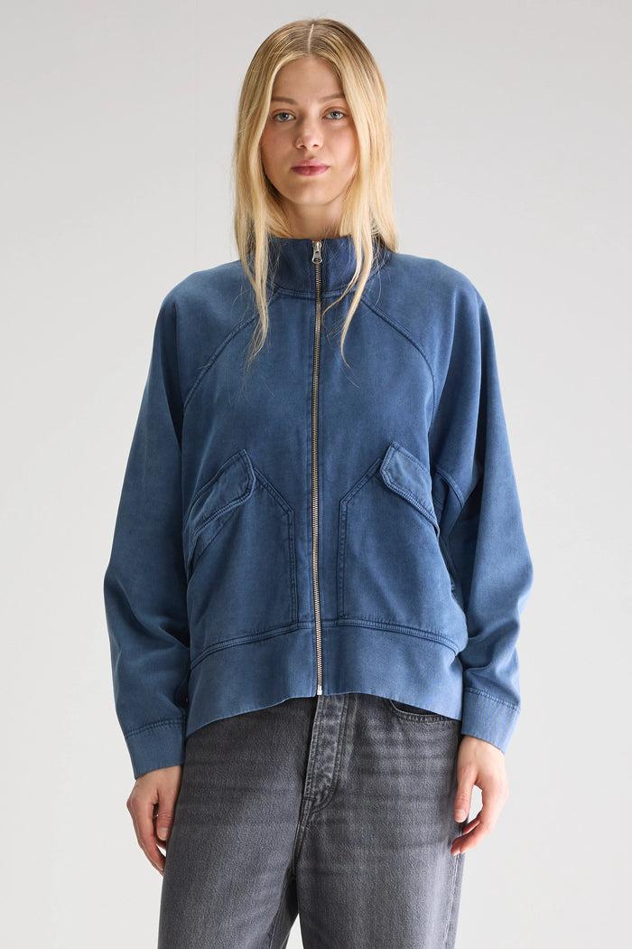 Bellerose Sweatshirt À Zip Bleu Pour Femmes