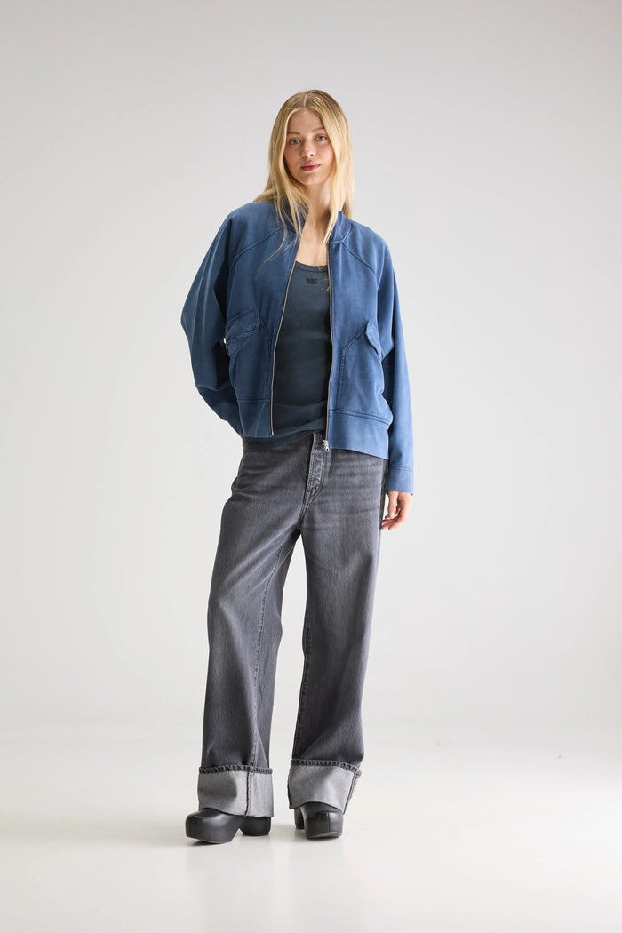 Bellerose Sweatshirt À Zip Bleu Pour Femmes