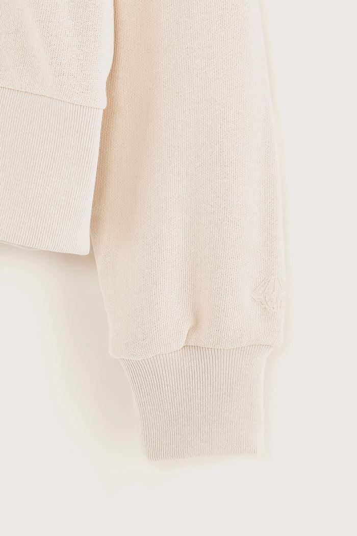 Bellerose Sweatshirt Blanc à Col V Pour Filles