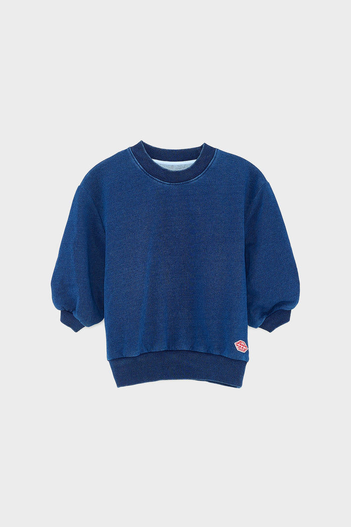 Bellerose Sweatshirt Bleu à Col Rond Pour Filles