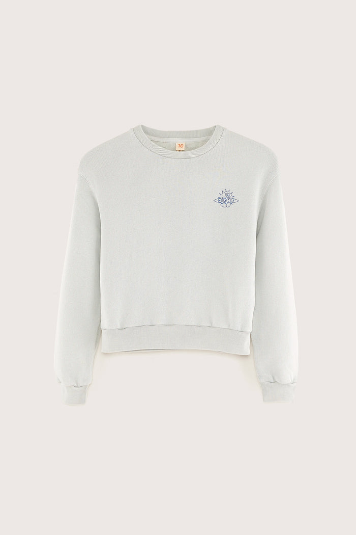 Bellerose Sweatshirt Bleu à Col Rond Pour Filles