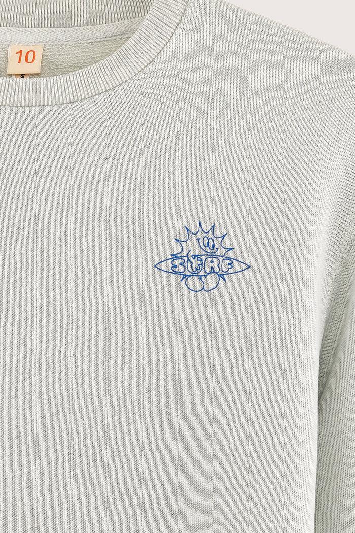 Bellerose Sweatshirt Bleu à Col Rond Pour Filles