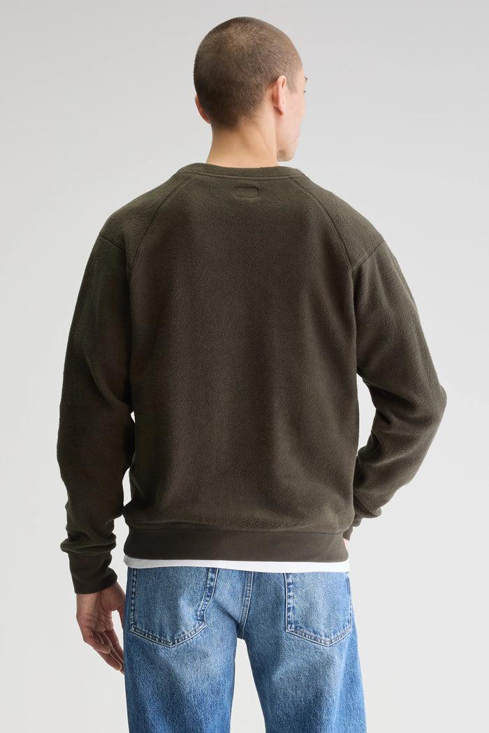 Bellerose Sweatshirt Col Rond Kaki Pour Homme