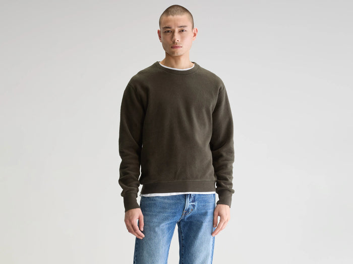 Bellerose Sweatshirt col rond kaki pour homme