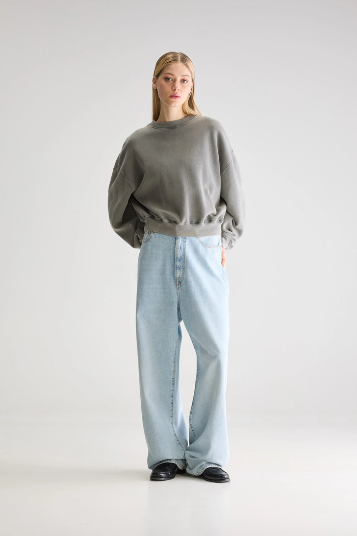 Bellerose Sweatshirt Court Noir Pour Femmes