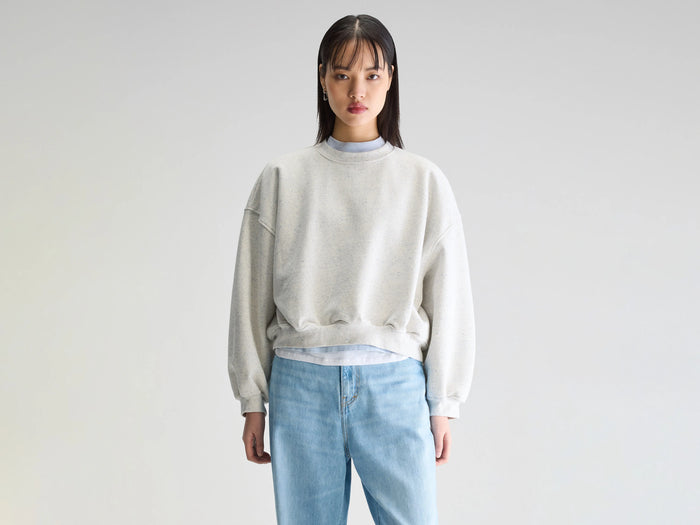 Bellerose Sweatshirt cropped gris pour femmes