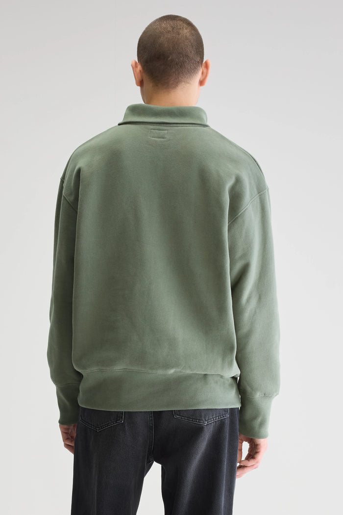 Bellerose Sweatshirt Demi-zip Vert Pour Homme