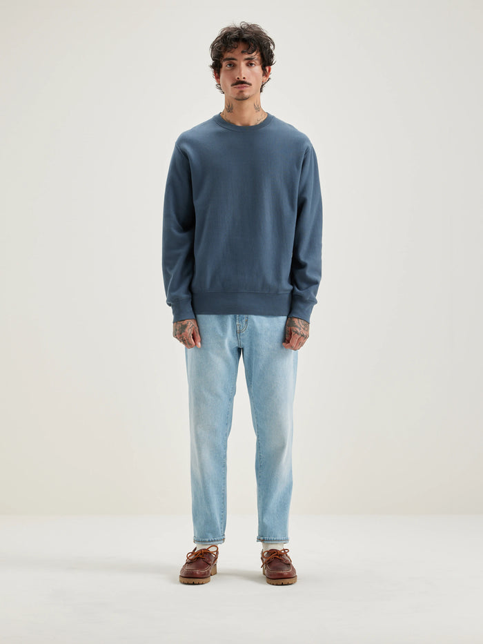 Bellerose Sweatshirt En Coton Bleu Pour Hommes