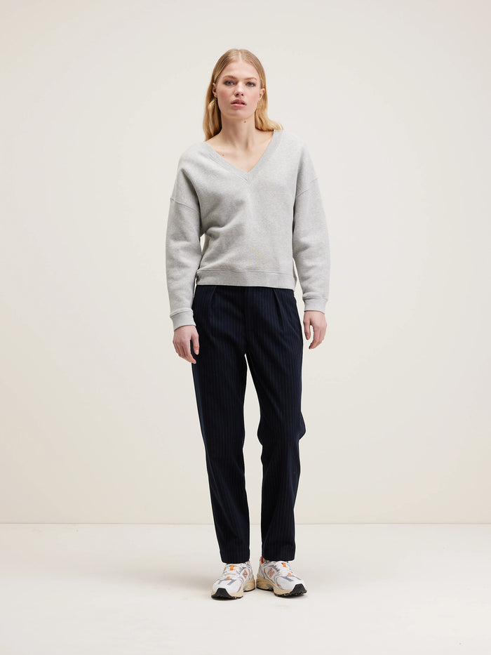 Bellerose Sweatshirt Gris Col V Pour Femmes
