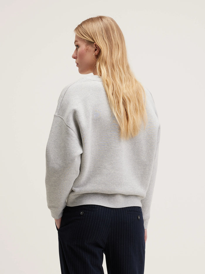 Bellerose Sweatshirt Gris Col V Pour Femmes