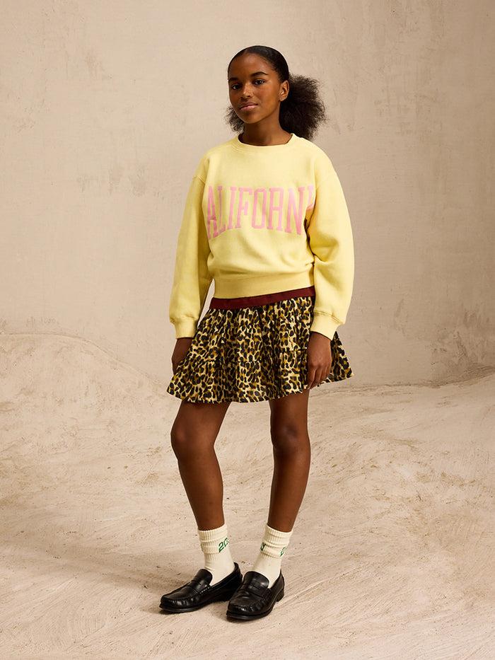 Bellerose Sweatshirt Jaune à Col Rond Pour Filles