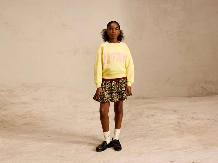 Bellerose Sweatshirt jaune à col rond pour filles