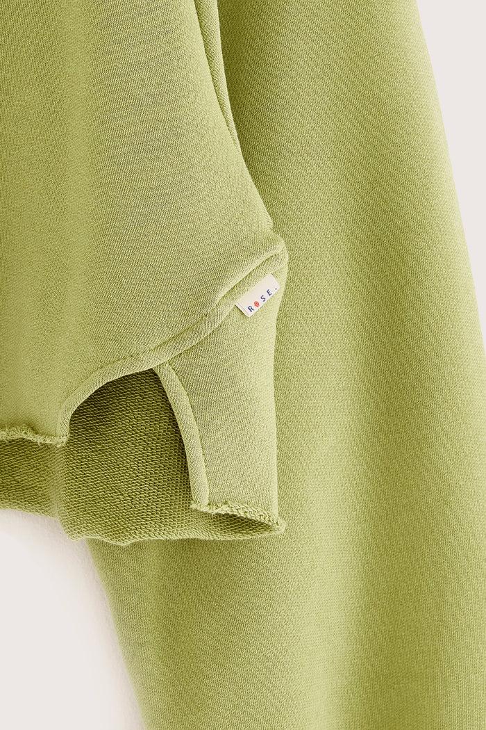 Bellerose Sweatshirt Kaki à Col Rond Pour Filles