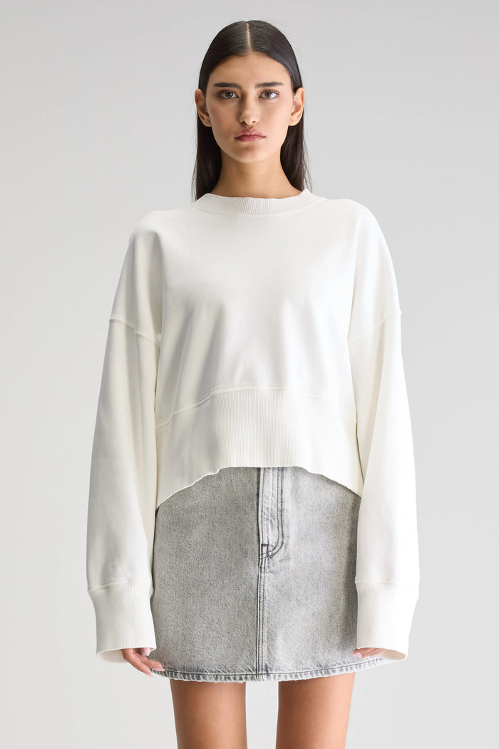 Bellerose Sweatshirt Oversize Blanc Pour Femmes
