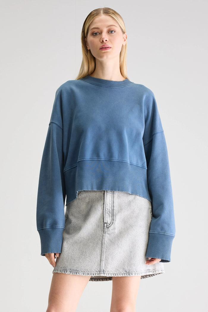 Bellerose Sweatshirt Oversize Bleu Pour Femmes