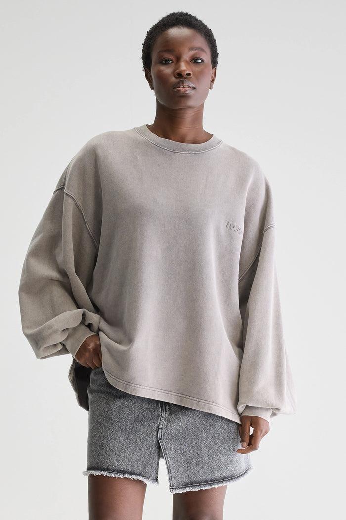 Bellerose Sweatshirt Oversize Gris Pour Femmes