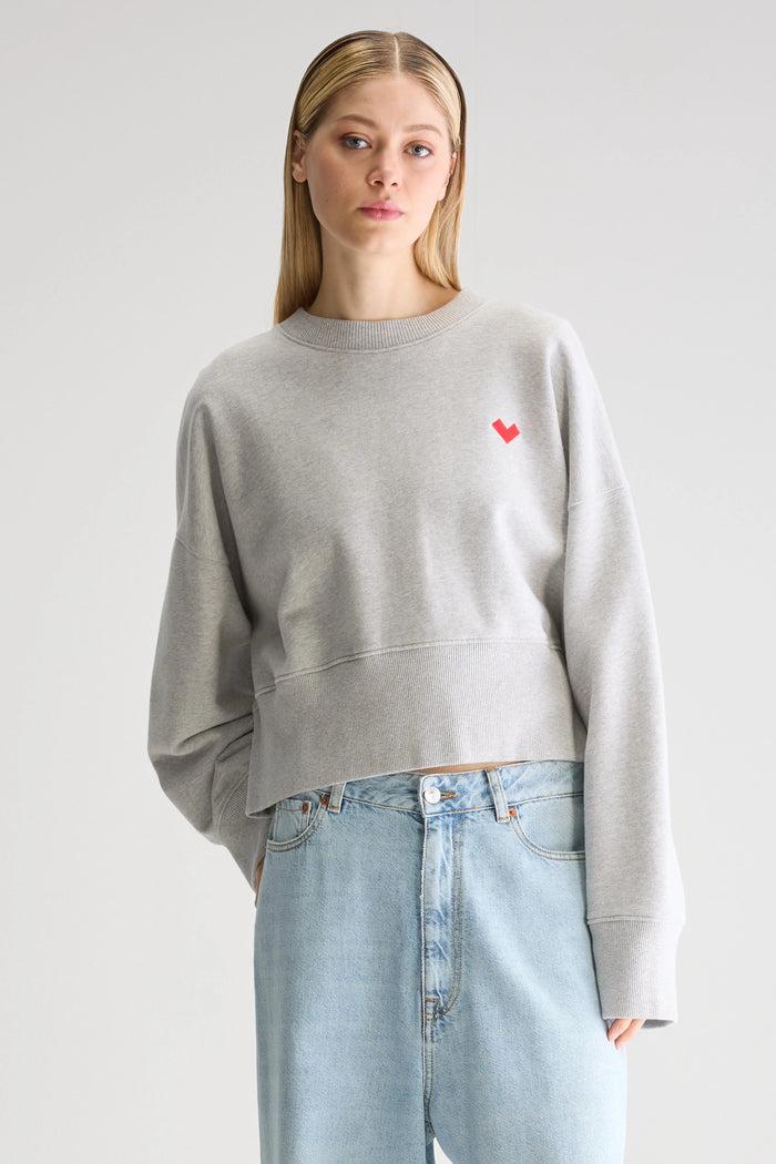 Bellerose Sweatshirt Oversize Gris Pour Femmes