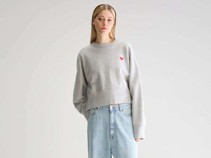 Bellerose Sweatshirt Oversize Gris Pour Femmes