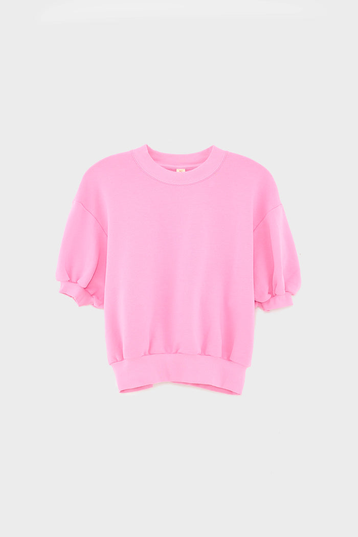 Bellerose Sweatshirt Rose à Col Rond Pour Filles