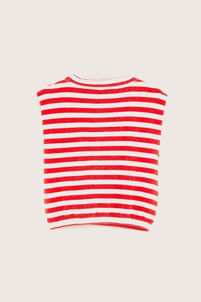 Bellerose Sweatshirt Sans Manches Rayé Pour Filles