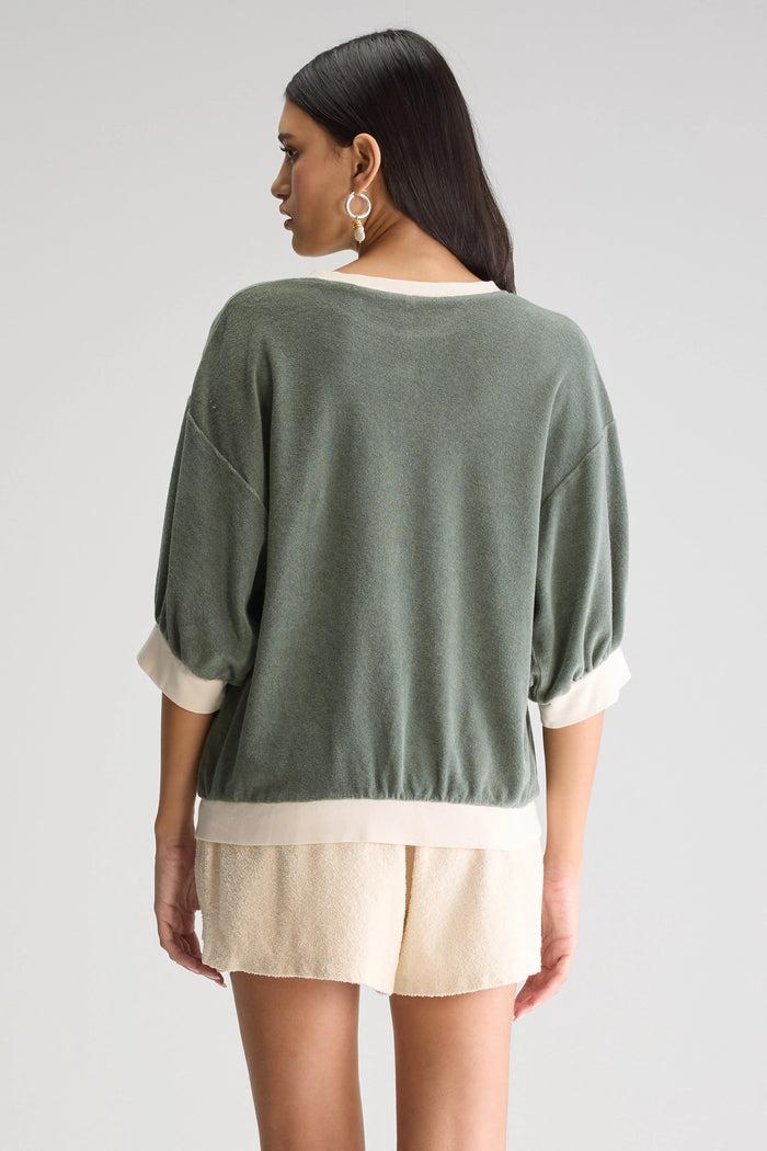 Bellerose Sweatshirt Vert-Gris Pour Femmes