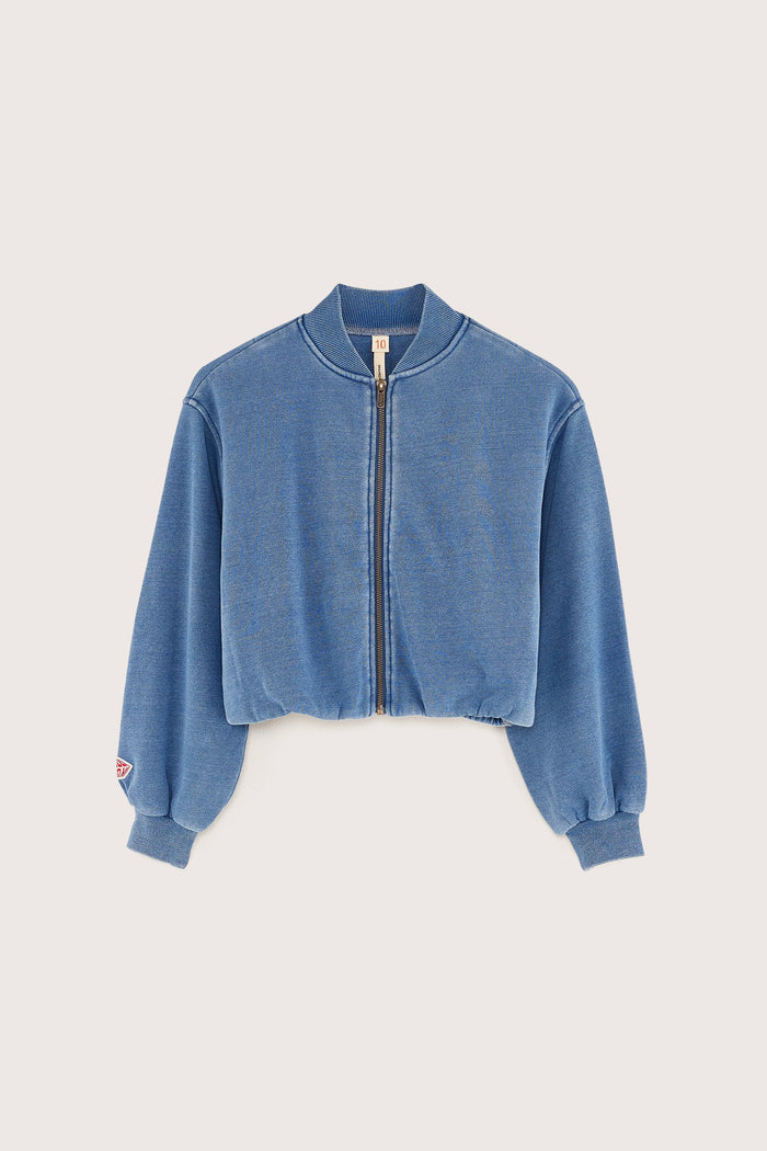 Bellerose Sweatshirt Zippé Bleu Pour Filles