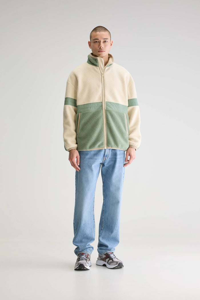 Bellerose Sweatshirt Zippé Polaire écru Pour Homme