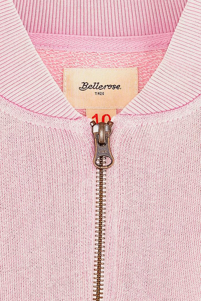 Bellerose Sweatshirt Zippé Rose Pour Filles