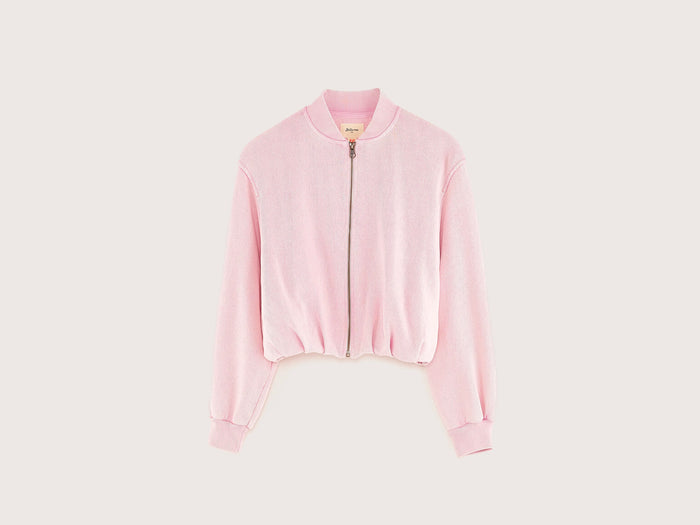 Bellerose Sweatshirt zippé rose pour filles