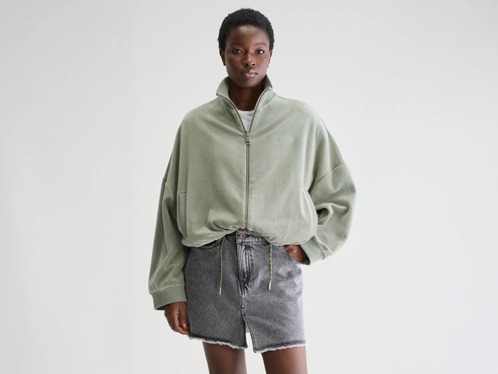 Bellerose Sweatshirt zippé vert pour femmes