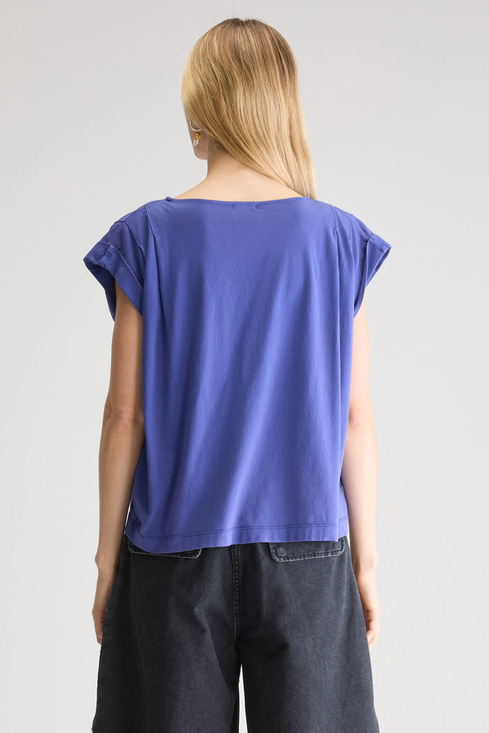 Bellerose T-Shirt À Col V Bleu Pour Femmes