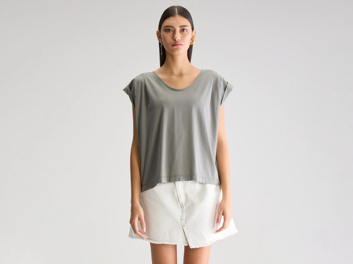 Bellerose T-Shirt À Col V Vert Pour Femmes
