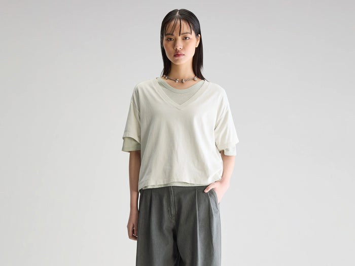 Bellerose T-shirt col en V gris pour femmes