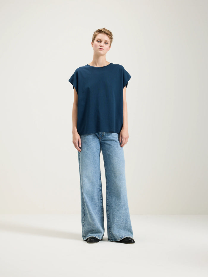 Bellerose T-shirt En Coton Bleu Pour Femmes