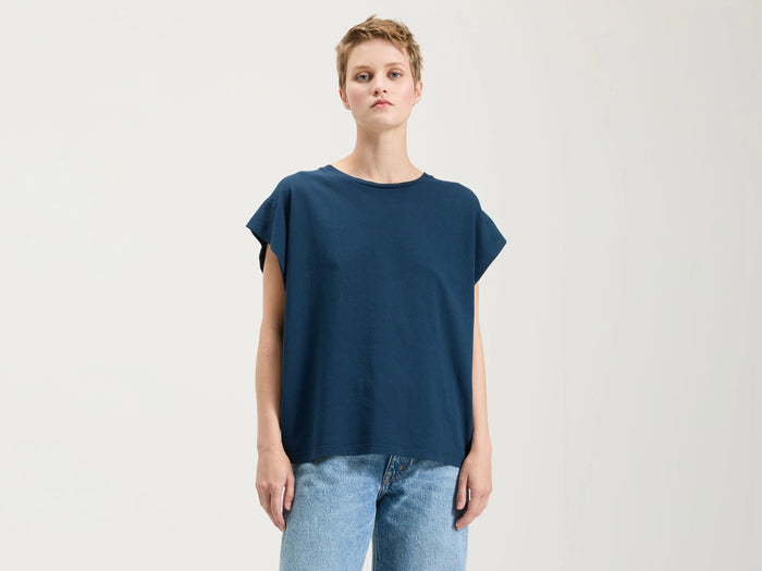 Bellerose T-shirt en coton bleu pour femmes