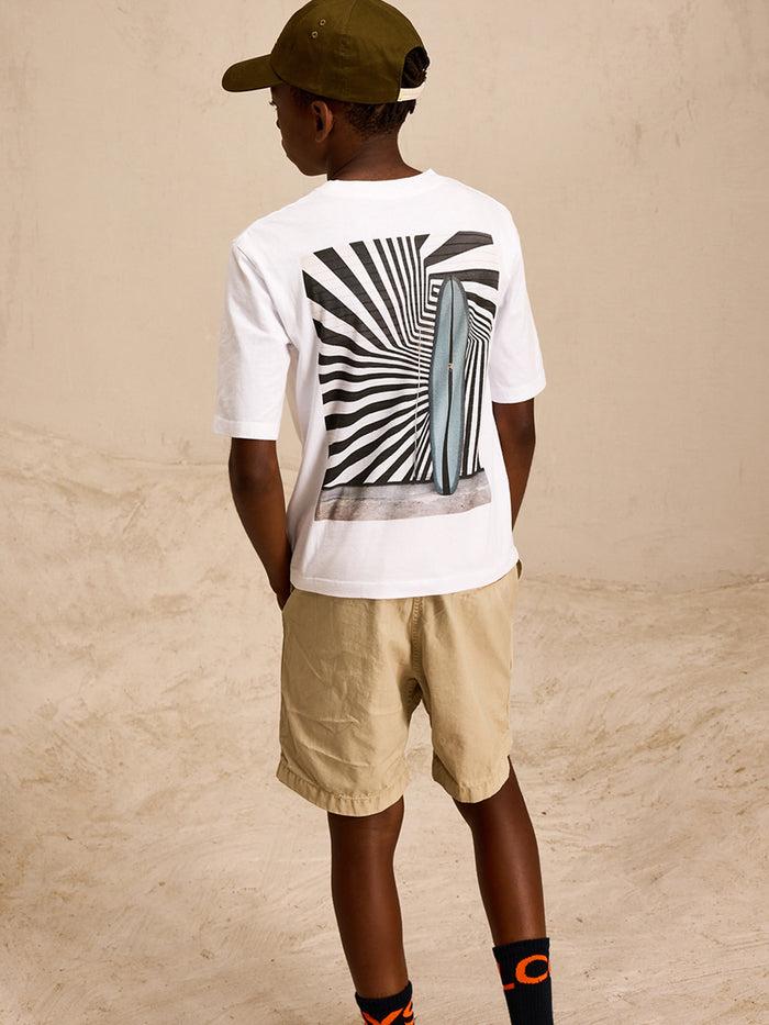 Bellerose T-shirt Graphique Blanc Pour Garçons