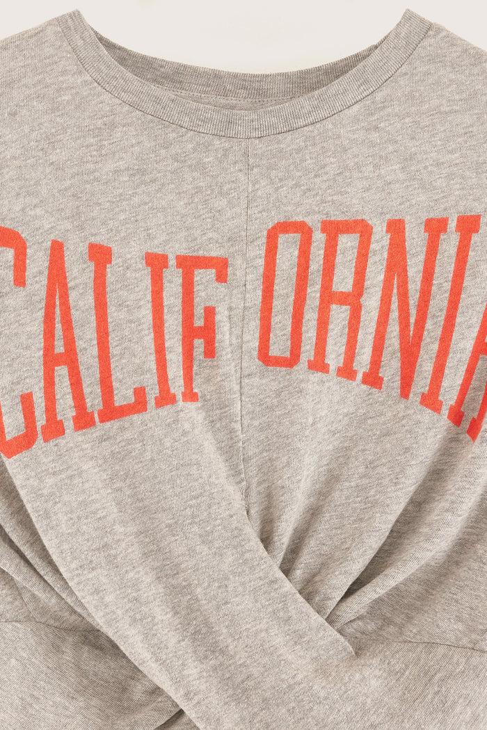 Bellerose T-shirt Gris Croisé Pour Filles