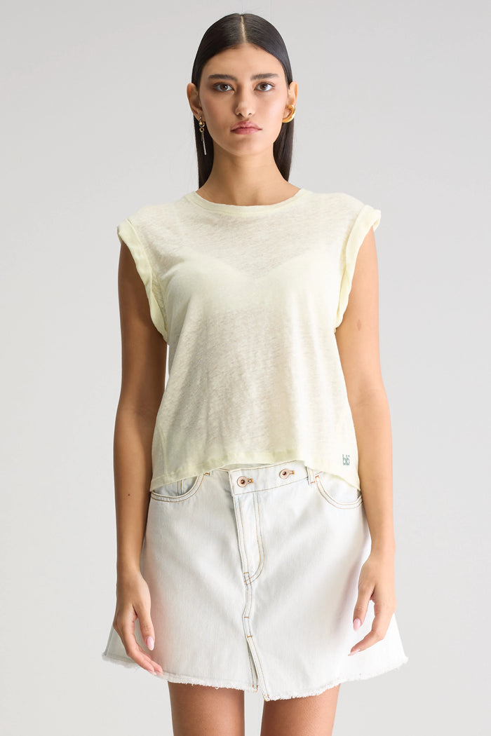 Bellerose T-Shirt Jaune Pour Femmes