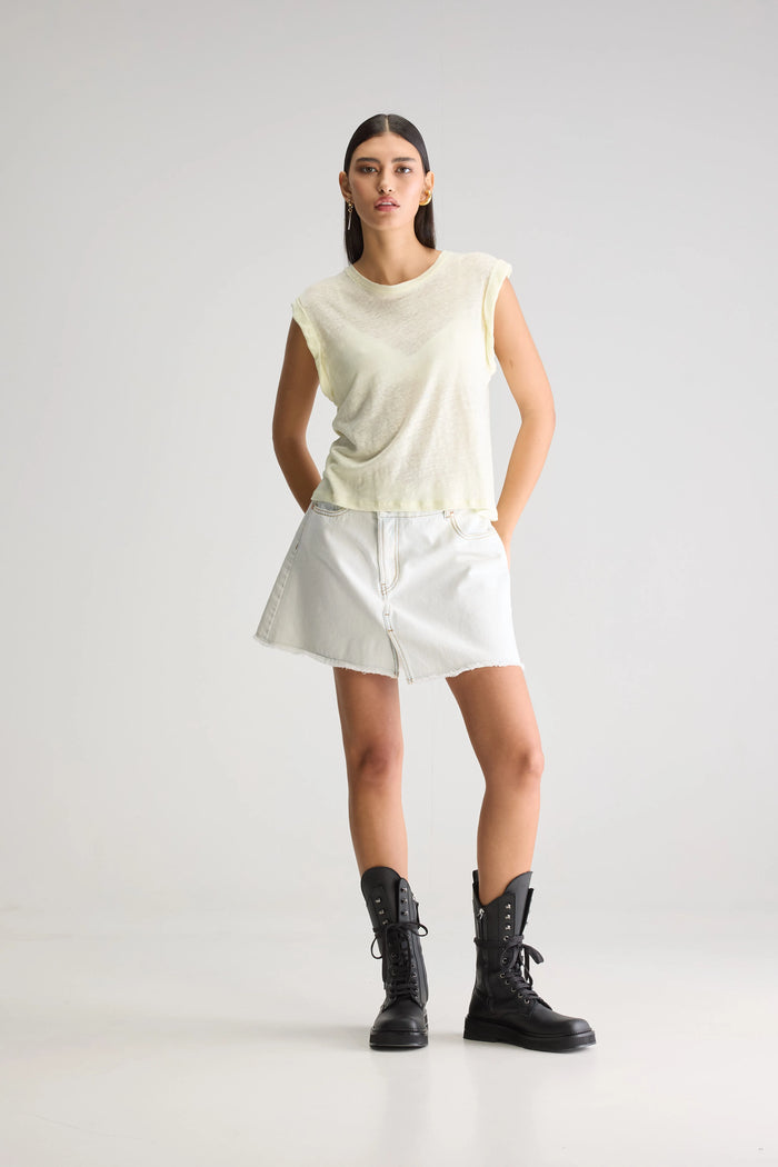 Bellerose T-Shirt Jaune Pour Femmes