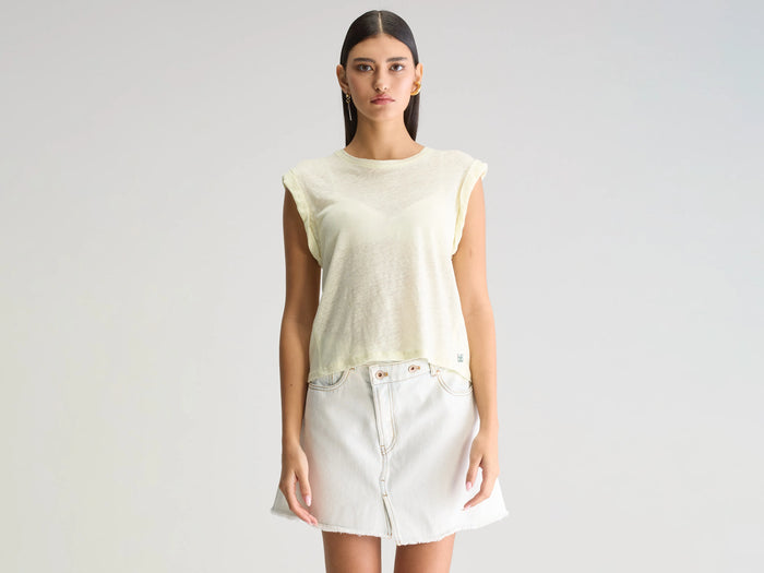 Bellerose T-Shirt Jaune Pour Femmes