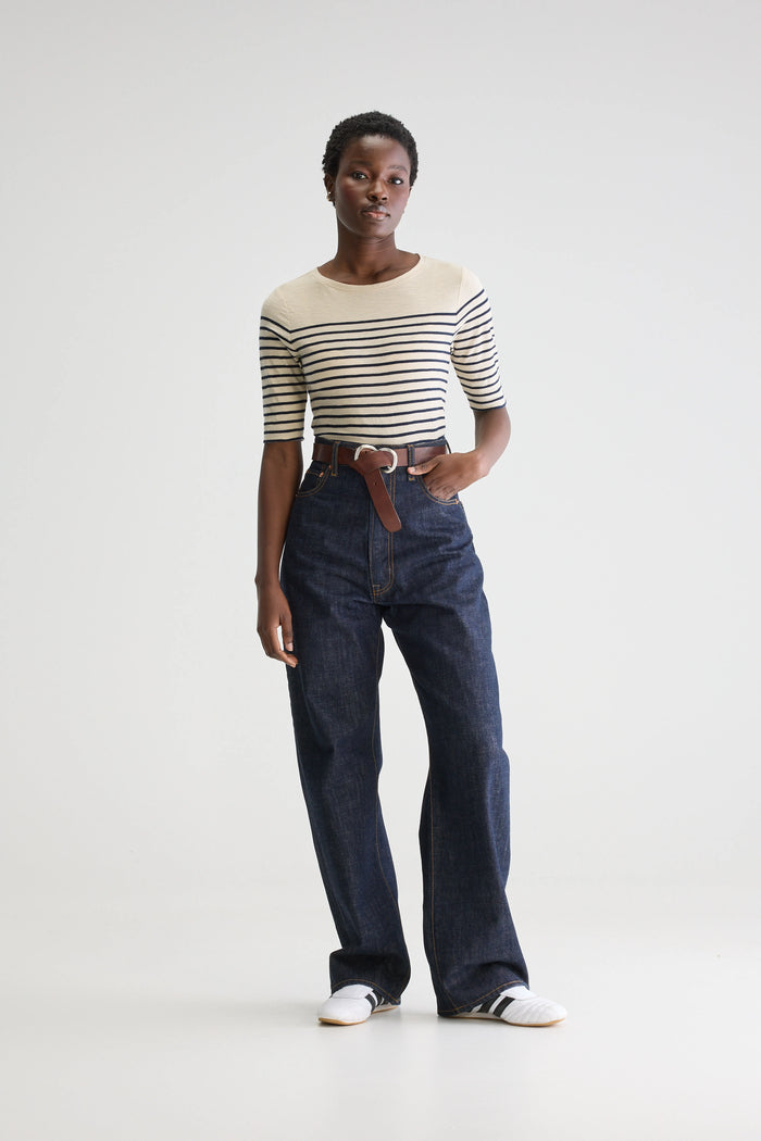 Bellerose T-shirt Manches Courtes Rayé Pour Femmes