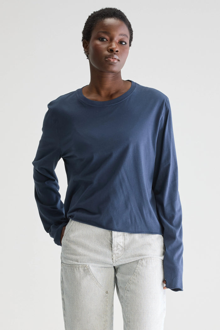 Bellerose T-shirt Manches Longues Bleu Pour Femmes