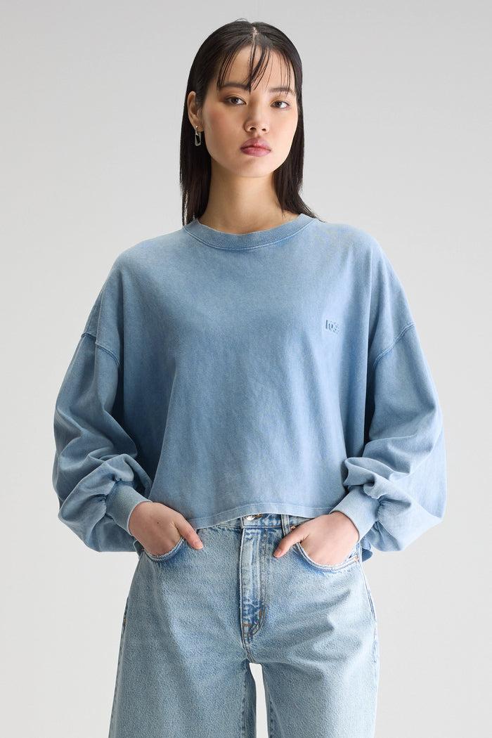 Bellerose T-shirt Manches Longues Bleu Pour Femmes