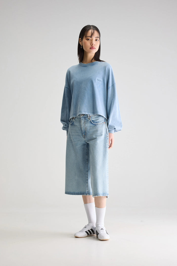 Bellerose T-shirt Manches Longues Bleu Pour Femmes