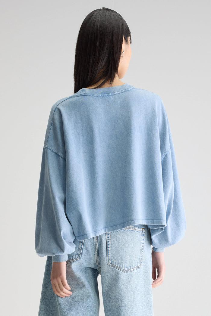 Bellerose T-shirt Manches Longues Bleu Pour Femmes